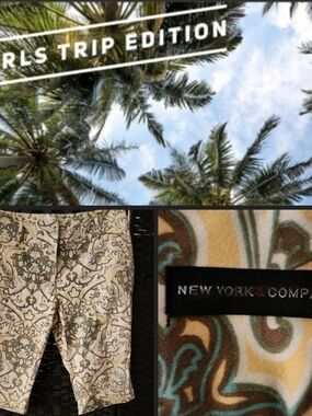 Girls Trip Edition: New York & Company Beige Floral Print Women's Shorts
